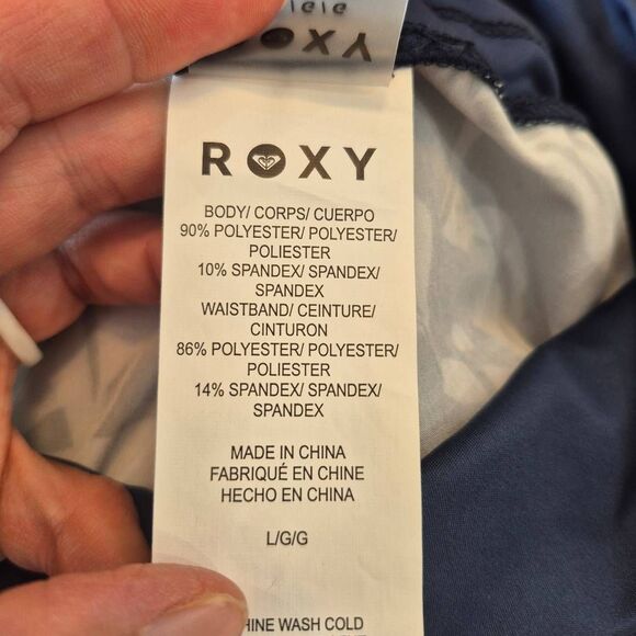 Roxy Women's White & Navy Floral Poly/Spandex Oceanside Endless Summer Boardshor - Picture 13 of 14